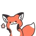 😐 emoji ➣Q Red Fox 🦊 @QStickers 🦊 Telegram sticker 7 of 20