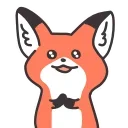 🥺 emoji ➣Q Red Fox 🦊 @QStickers 🦊 Telegram sticker 6 of 20