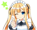 👍 emoji Maid Girlfriend Telegram sticker 18 of 41
