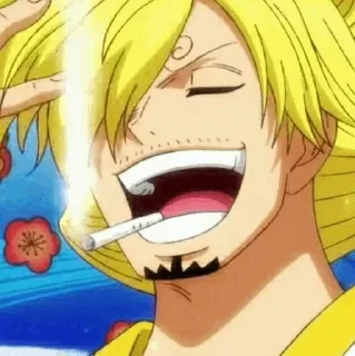 🎷 emoji ◈『 sanji 』◈ @ka_anime_sticker Telegram sticker 18 of 100
