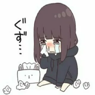 😭 emoji Chica pelo corto Telegram sticker 11 of 53