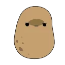 😐 emoji Cute potato @AM_stickers Telegram sticker 14 of 15