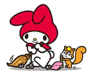 🧹 emoji my melody Telegram sticker 13 of 40