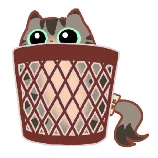 🗑️ emoji Blob Cat! 🏳️‍🌈 Telegram sticker 13 of 27