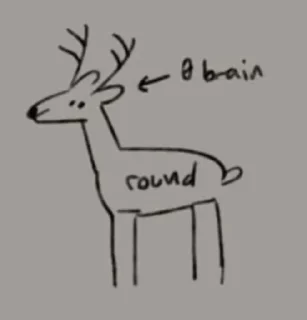 🦌 emoji ((((zzz)))) Telegram sticker 15 of 30