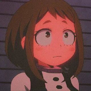 🫣 emoji Очако Урарака Telegram sticker 14 of 50