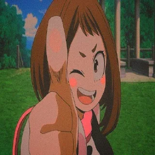 👍 emoji Очако Урарака Telegram sticker 6 of 50