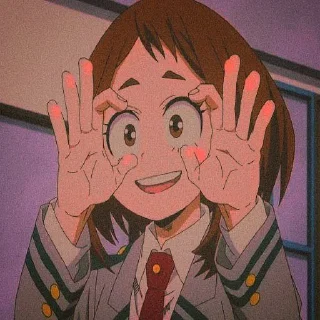 🤪 emoji Очако Урарака Telegram sticker 20 of 50