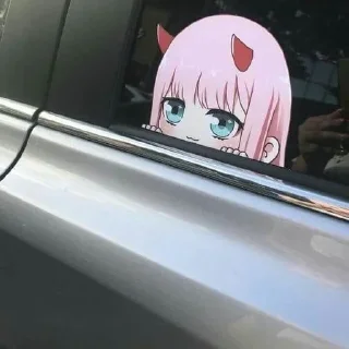 🥺 emoji zero two mood Telegram sticker 12 of 35