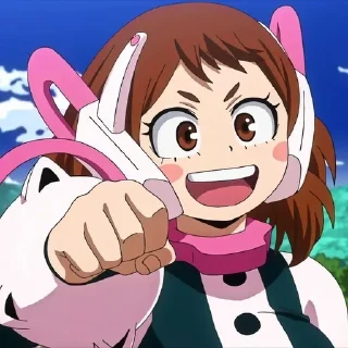 🌟 emoji Ochako Uraraka ◈ @KesitoMania Telegram sticker 17 of 120