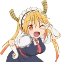 Sticker from Kobayashi-san@Nekostickerss