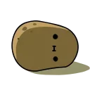 😐 emoji Cute potato @AM_stickers Telegram sticker 7 of 15