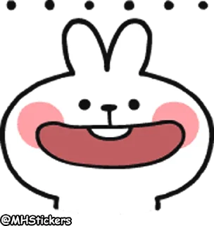 😃 emoji @MHStickers Spoiled Rabbit Doodles Emoji Telegram sticker 20 of 41