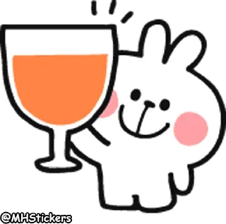 🍷 emoji @MHStickers Spoiled Rabbit Doodles Emoji Telegram sticker 22 of 41