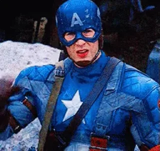 👮 emoji Captain America @marvelvideosticker Telegram sticker 21 of 31