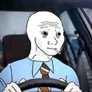 🚗 emoji WoJak ⇲ @QStickers ﹅ Telegram sticker 9 of 64