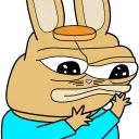 😕 emoji Bunny PePe | @QStickers Telegram sticker 7 of 16