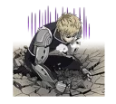 😞 emoji One Punch Man @Nekosticker Telegram sticker 19 of 41