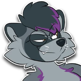 😏 emoji Reggie Raccoon (@BoiiReggie) Telegram sticker 7 of 113