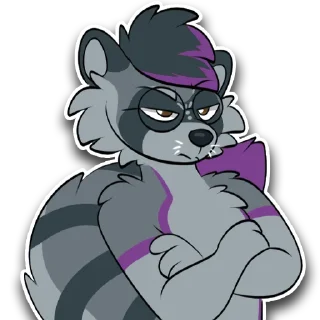 😒 emoji Reggie Raccoon (@BoiiReggie) Telegram sticker 23 of 113
