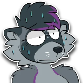 😥 emoji Reggie Raccoon (@BoiiReggie) Telegram sticker 13 of 113