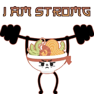 🏋️‍♂️ emoji ramen Telegram sticker 7 of 10