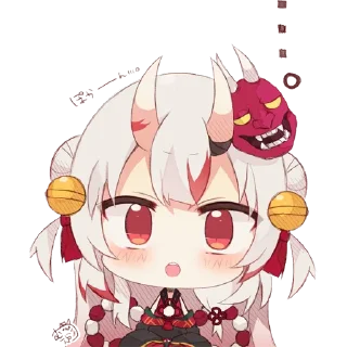 😮 emoji Nakiri Ayame per Wizard Telegram sticker 16 of 26