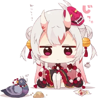 😐 emoji Nakiri Ayame per Wizard Telegram sticker 11 of 26