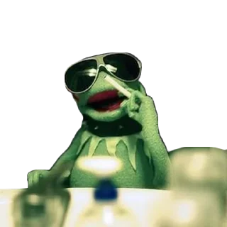 😎 emoji Kermit @FranceCanal Telegram sticker 9 of 34