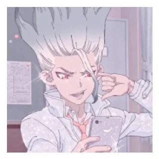 🧪 emoji ✓ DR JO¥C£ { DR SENKU} ✓ Telegram sticker 21 of 60