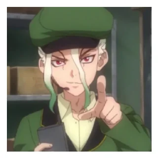 👨‍✈️ emoji ✓ DR JO¥C£ { DR SENKU} ✓ Telegram sticker 18 of 60