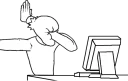 😐 emoji Guy Behind The Desk Telegram sticker 14 of 86