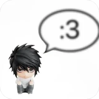 😺 emoji Lawliet L 🍰 Telegram sticker 8 of 23