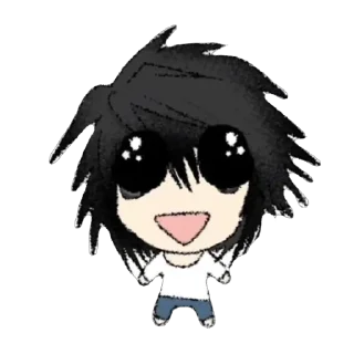 😄 emoji Lawliet L 🍰 Telegram sticker 15 of 23