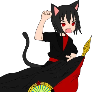 ✊ emoji /leftypol/ catgirls | @StickersOfAstora Telegram sticker 20 of 70