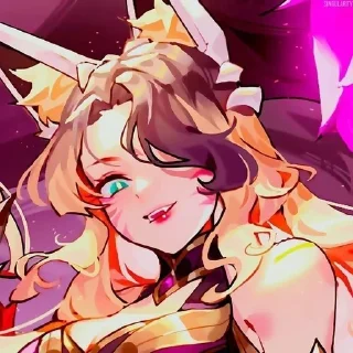 🦊 emoji ♫⃝⬤◯ Ahri // @KesitoMania Telegram sticker 15 of 119