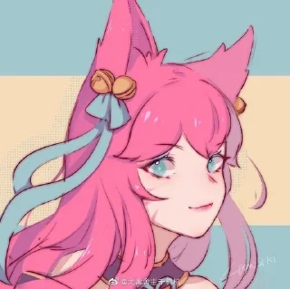 🦊 emoji ♫⃝⬤◯ Ahri // @KesitoMania Telegram sticker 23 of 119