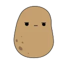😐 emoji Cute potato @AM_stickers Telegram sticker 13 of 15