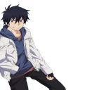 😏 emoji Rin Okumura Telegram sticker 9 of 20