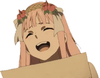 🤣 emoji Zero Two Telegram sticker 10 of 24