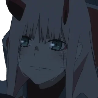 😢 emoji Zero Two Telegram sticker 20 of 24