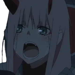 😭 emoji Zero Two Telegram sticker 22 of 24