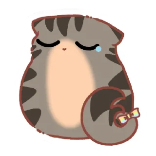 😢 emoji Blob Cat! 🏳️‍🌈 Telegram sticker 7 of 27