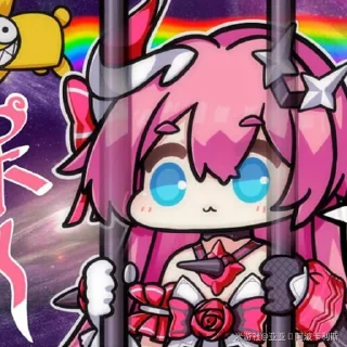 😐 emoji Honkai Impact Waifus Telegram sticker 16 of 32