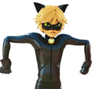 😺 emoji Cat Noir -  Miraculous : @Characters_stickers Telegram sticker 12 of 25