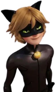 😺 emoji Cat Noir -  Miraculous : @Characters_stickers Telegram sticker 11 of 25