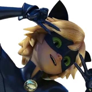 😺 emoji Cat Noir -  Miraculous : @Characters_stickers Telegram sticker 17 of 25