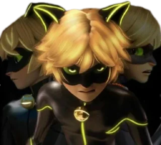 😺 emoji Cat Noir -  Miraculous : @Characters_stickers Telegram sticker 14 of 25