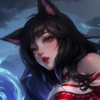 🦊 emoji ♫⃝⬤◯ Ahri // @KesitoMania Telegram sticker 20 of 119