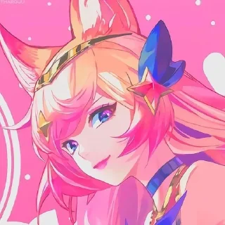 🦊 emoji ♫⃝⬤◯ Ahri // @KesitoMania Telegram sticker 24 of 119